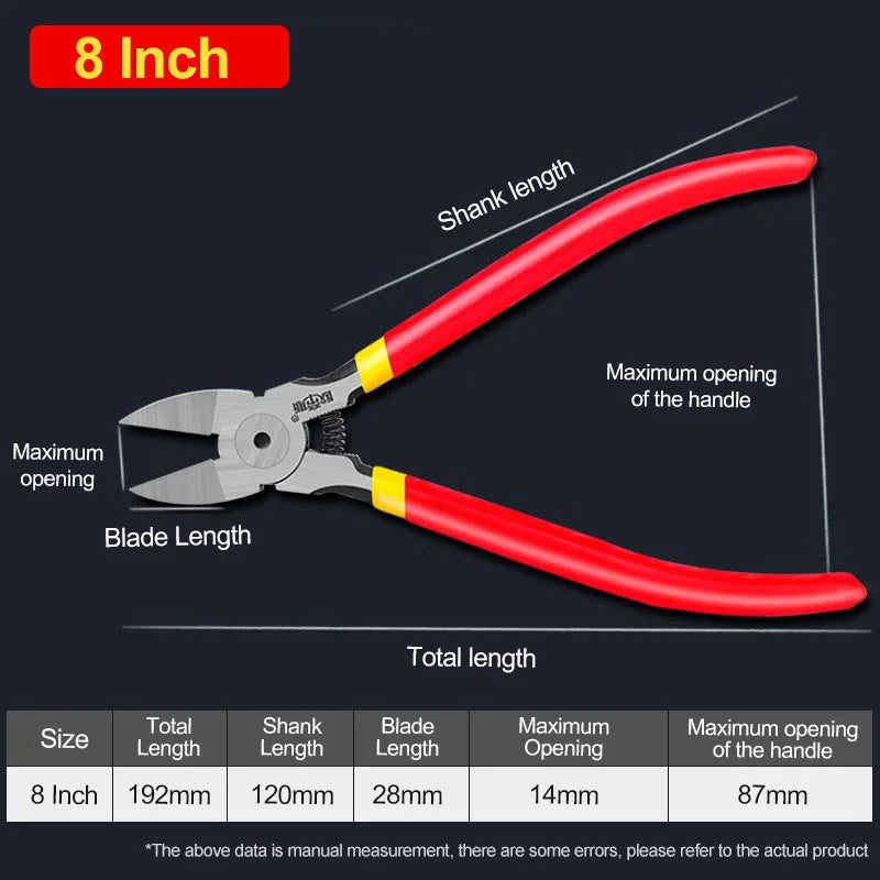 Mini Diagonal Pliers - 56 Inch Cr-V Plastic Side Cutter for DIY Repair - ZOOMNSTORE