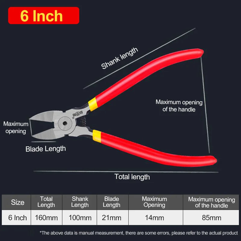 Mini Diagonal Pliers - 56 Inch Cr-V Plastic Side Cutter for DIY Repair - ZOOMNSTORE