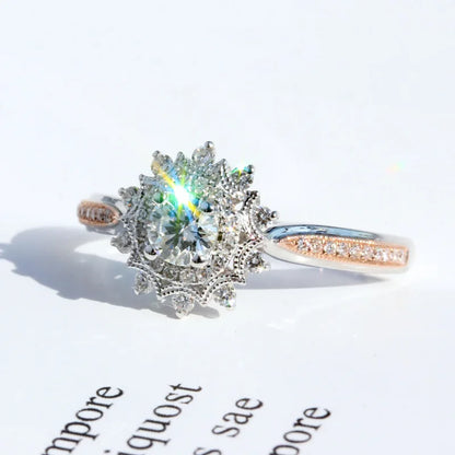 Natural 2 Carats Diamond Jewelry 925 Sterling Silver color Rings for Women Anillos De Wedding Bizuteria Pure Gemstone Rings - ZOOMNSTORE