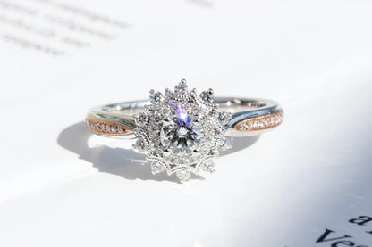 Natural 2 Carats Diamond Jewelry 925 Sterling Silver color Rings for Women Anillos De Wedding Bizuteria Pure Gemstone Rings - ZOOMNSTORE