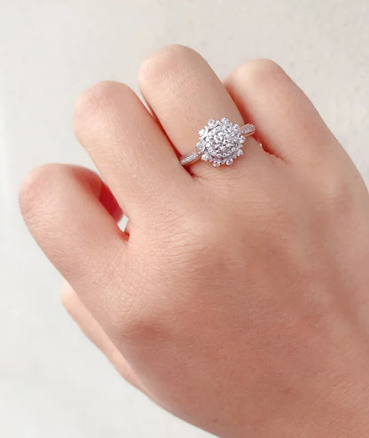 Natural 2 Carats Diamond Jewelry 925 Sterling Silver color Rings for Women Anillos De Wedding Bizuteria Pure Gemstone Rings - ZOOMNSTORE