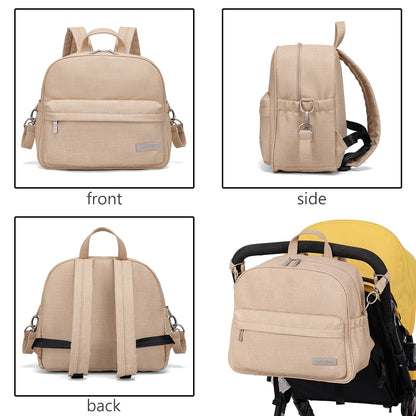 Soboba Stylish Diaper Backpack for Women Solid Fashion Waterproof Large Capacity Multi-funcional Nappy Changing Bag with 2 Strap - ZOOMNSTORE