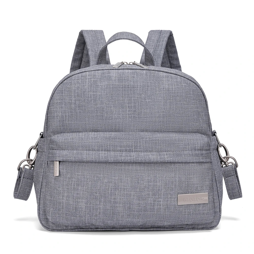 Soboba Stylish Diaper Backpack for Women Solid Fashion Waterproof Large Capacity Multi-funcional Nappy Changing Bag with 2 Strap - ZOOMNSTORE