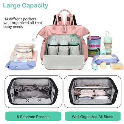 Large Capacity Diaper Bag  Backpack for Women Totes Baby Diaper Nappy Bags Shoulder Cotton Ladies Maternity Shopping Bags - ZOOMNSTORE