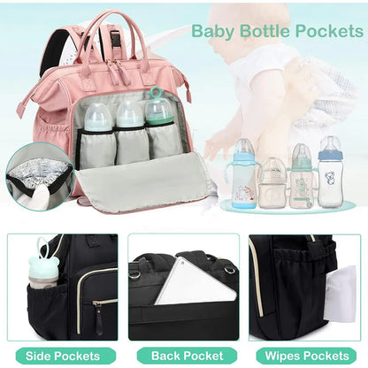 Large Capacity Diaper Bag  Backpack for Women Totes Baby Diaper Nappy Bags Shoulder Cotton Ladies Maternity Shopping Bags - ZOOMNSTORE