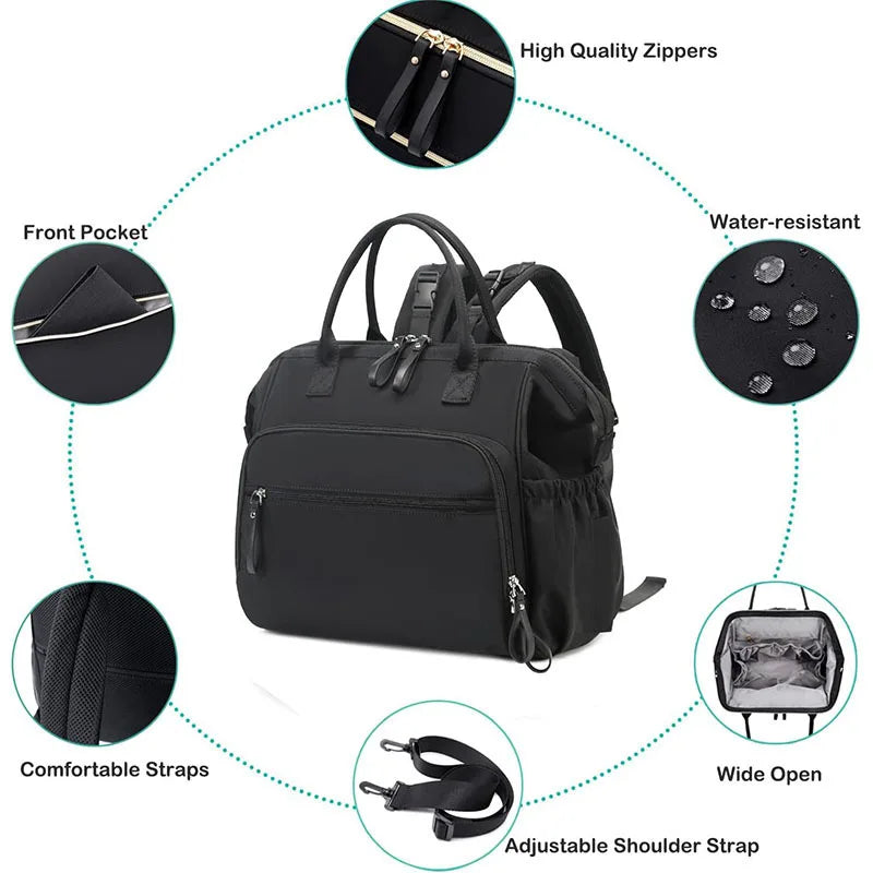 Large Capacity Diaper Bag  Backpack for Women Totes Baby Diaper Nappy Bags Shoulder Cotton Ladies Maternity Shopping Bags - ZOOMNSTORE