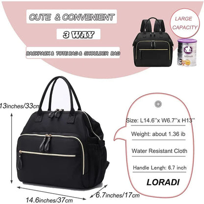 Large Capacity Diaper Bag  Backpack for Women Totes Baby Diaper Nappy Bags Shoulder Cotton Ladies Maternity Shopping Bags - ZOOMNSTORE