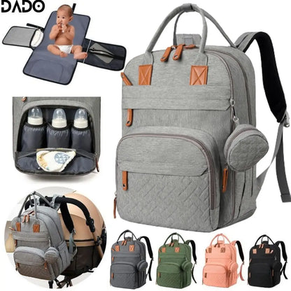 Diaper Bag Backpack Baby Essentials Travel Tote Multifunction Waterproof with Changing Station Pad Stroller Straps Big for Mommy - ZOOMNSTORE