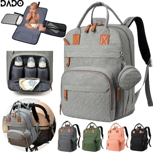 Diaper Bag Backpack Baby Essentials Travel Tote Multifunction Waterproof with Changing Station Pad Stroller Straps Big for Mommy - ZOOMNSTORE