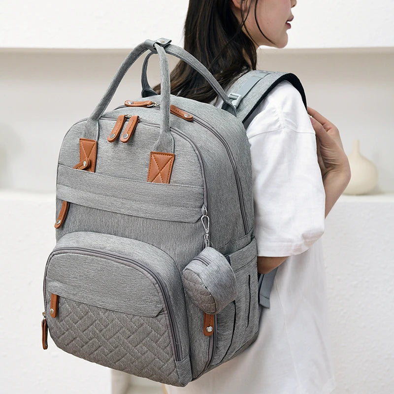 Diaper Bag Backpack Baby Essentials Travel Tote Multifunction Waterproof with Changing Station Pad Stroller Straps Big for Mommy - ZOOMNSTORE