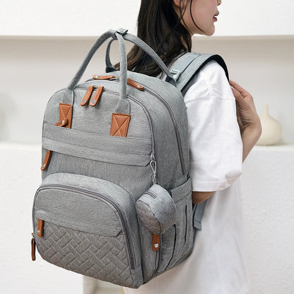 Diaper Bag Backpack Baby Essentials Travel Tote Multifunction Waterproof with Changing Station Pad Stroller Straps Big for Mommy - ZOOMNSTORE