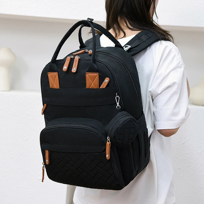 Diaper Bag Backpack Baby Essentials Travel Tote Multifunction Waterproof with Changing Station Pad Stroller Straps Big for Mommy - ZOOMNSTORE