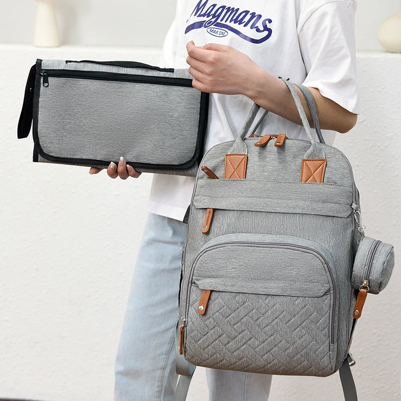 Diaper Bag Backpack Baby Essentials Travel Tote Multifunction Waterproof with Changing Station Pad Stroller Straps Big for Mommy - ZOOMNSTORE