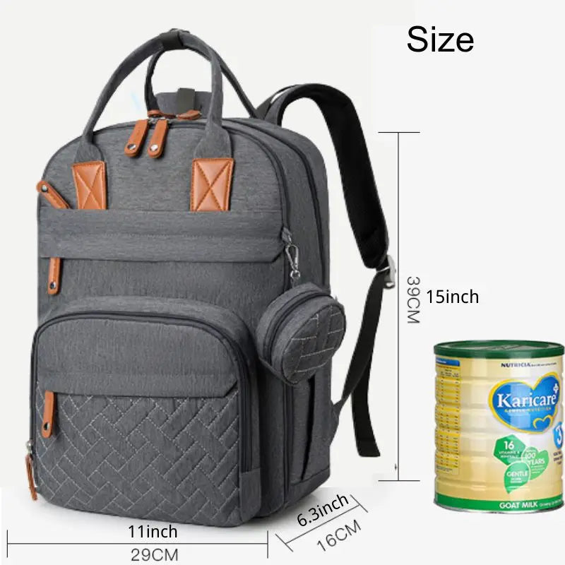 Diaper Bag Backpack Baby Essentials Travel Tote Multifunction Waterproof with Changing Station Pad Stroller Straps Big for Mommy - ZOOMNSTORE