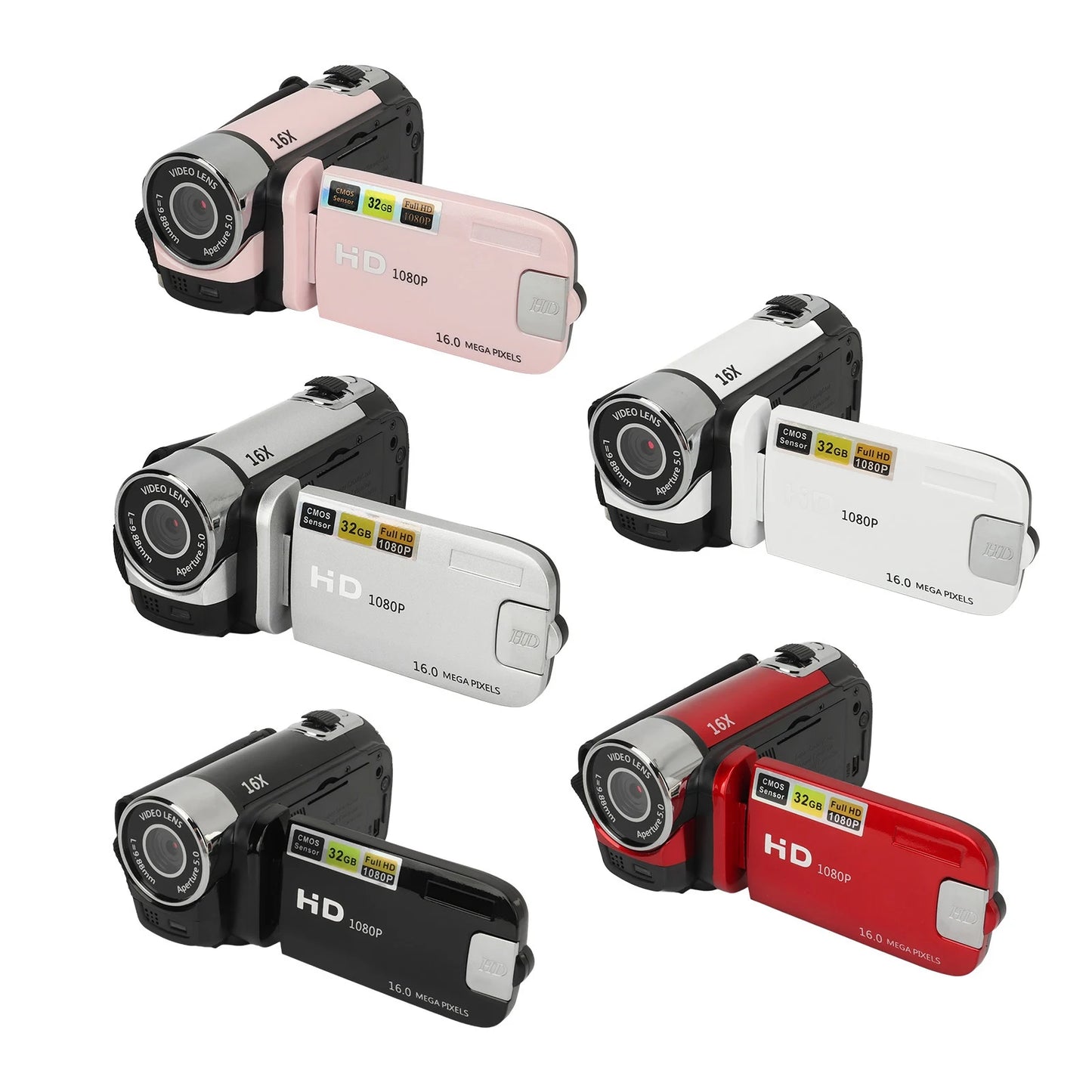 D90 1080P 16MP Digital Camera - 16X Zoom Camcorder with Rotatable Screen and Fill Light - ZOOMNSTORE