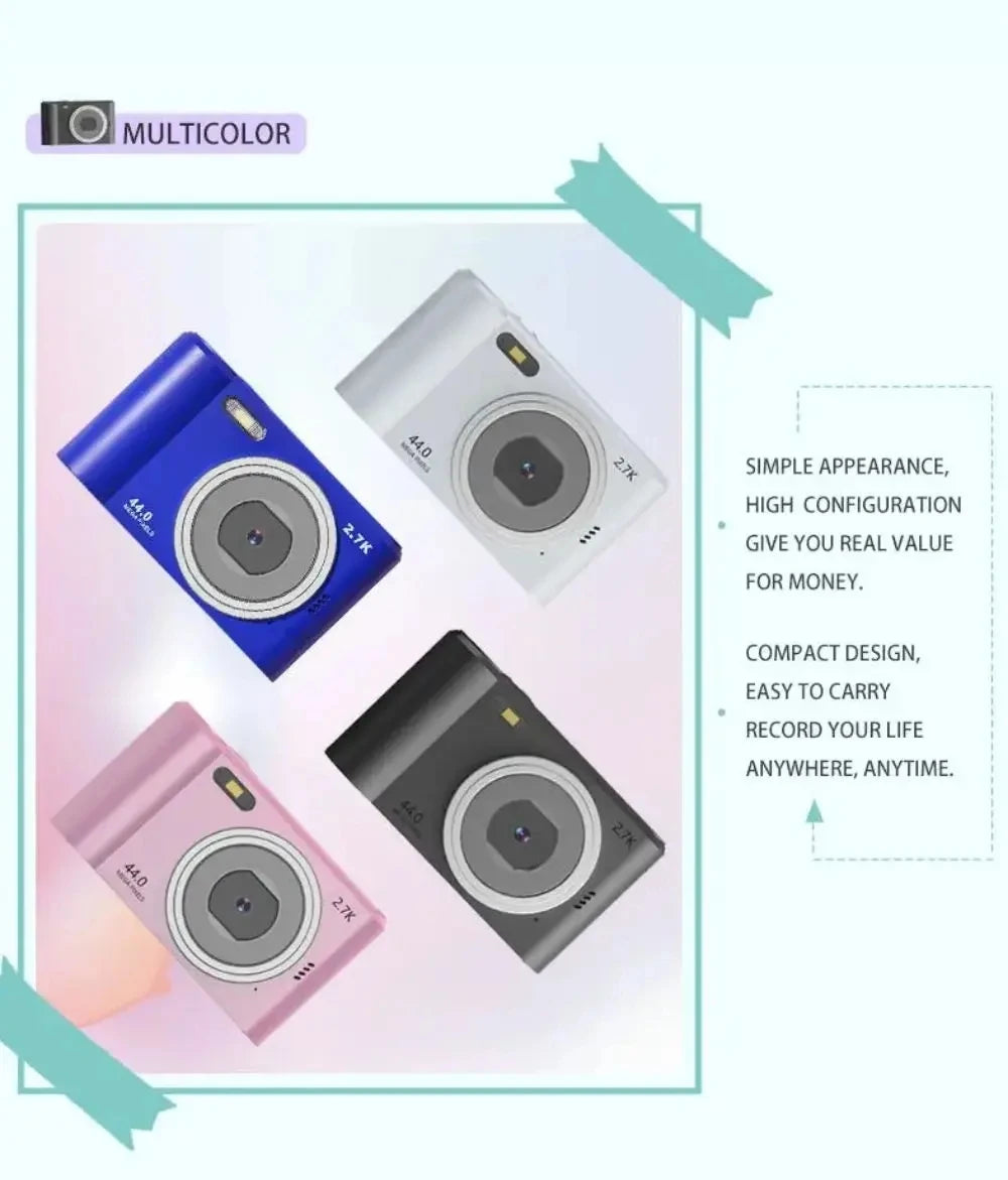 Digital Camera For Kids - Compact 1080P Beginner Camera With Autofocus Zoom Lens - ZOOMNSTORE