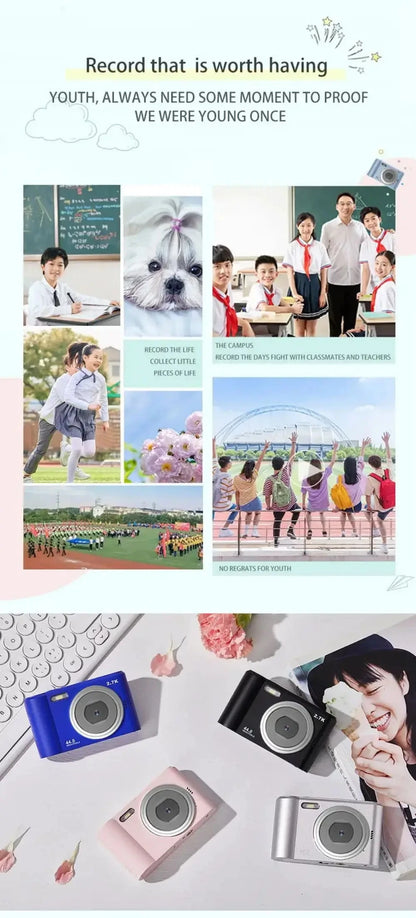 Digital Camera For Kids - Compact 1080P Beginner Camera With Autofocus Zoom Lens - ZOOMNSTORE