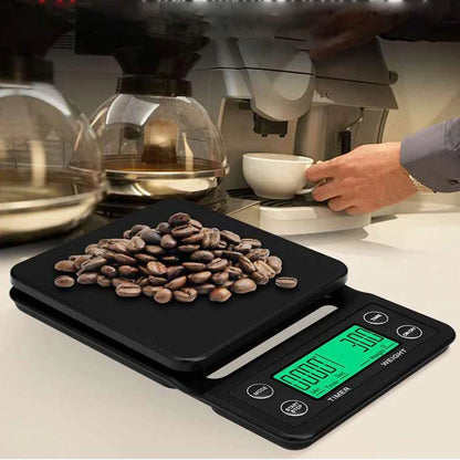 Digital Coffee Scale – Precision Coffee Scale With Timer, Measures Up To 5kg ABS Plastic - ZOOMNSTORE