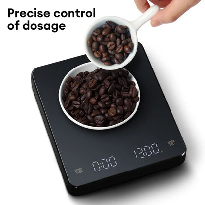 Digital Coffee Scale - Precision Espresso Timer | LED Display, ABS Material, Waterproof - ZOOMNSTORE