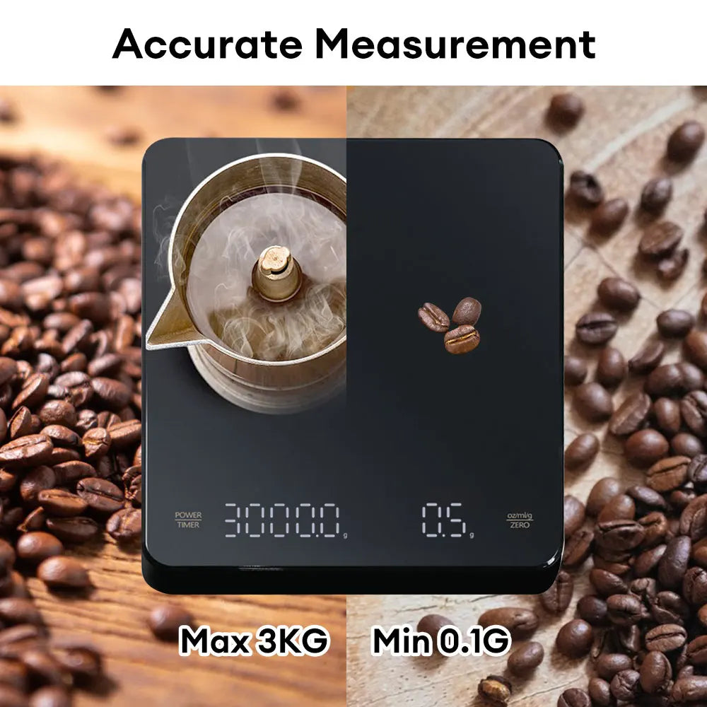 Digital Coffee Scale - Precision Espresso Timer | LED Display, ABS Material, Waterproof - ZOOMNSTORE