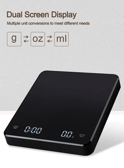 Digital Coffee Scale – Precision Coffee Scale with Timer & Silicone Pad USB Charging - ZOOMNSTORE