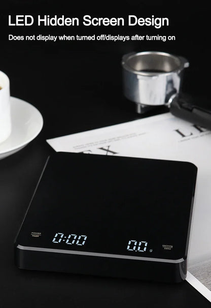 Digital Coffee Scale – Precision Coffee Scale with Timer & Silicone Pad USB Charging - ZOOMNSTORE