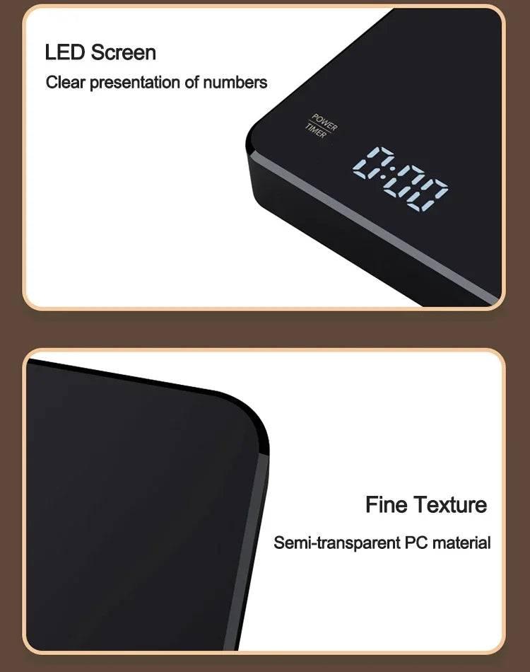 Digital Coffee Scale – Precision Coffee Scale with Timer & Silicone Pad USB Charging - ZOOMNSTORE