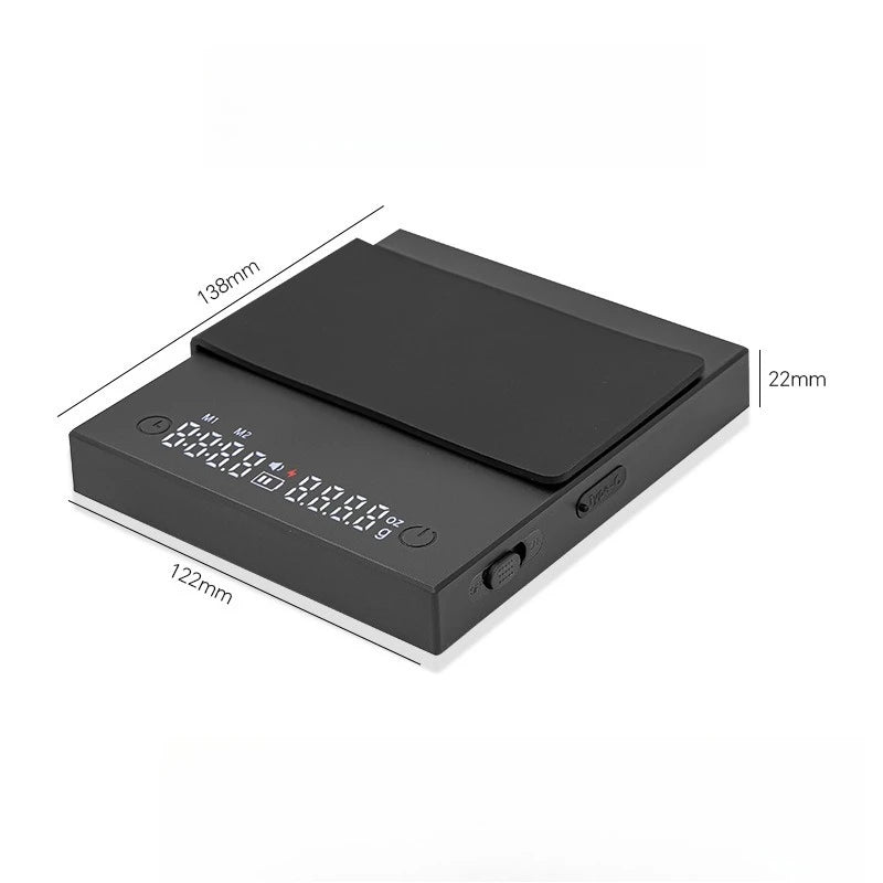 Digital Coffee Scale - Rechargeable Espresso Scale 2kg Capacity with Timer - ZOOMNSTORE