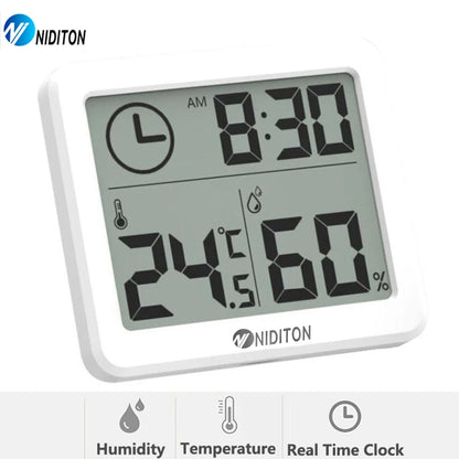 Digital Desk Clock with Temperature and Humidity - Home and Office Decor - ZOOMNSTORE