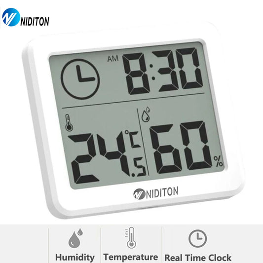 Digital Desk Clock with Temperature and Humidity - Home and Office Decor - ZOOMNSTORE