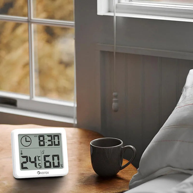 Digital Desk Clock with Temperature and Humidity - Home and Office Decor - ZOOMNSTORE