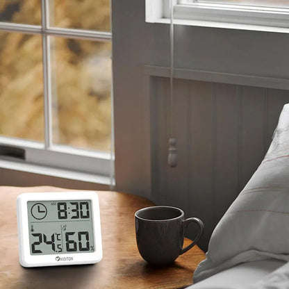 Digital Desk Clock with Temperature and Humidity - Home and Office Decor - ZOOMNSTORE