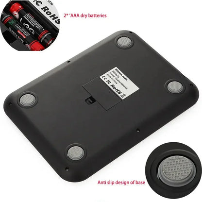 Digital Kitchen Scale - 15kg Stainless Steel Food Weighing Scale with LED Display - ZOOMNSTORE