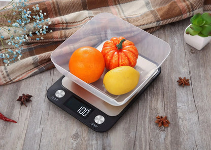 Digital Kitchen Scale - 15kg Stainless Steel Food Weighing Scale with LED Display - ZOOMNSTORE