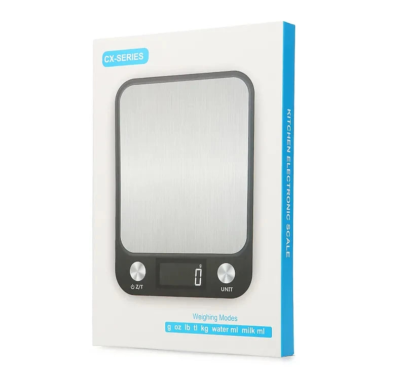 Digital Kitchen Scale - 15kg Stainless Steel Food Weighing Scale with LED Display - ZOOMNSTORE