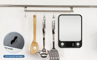Digital Kitchen Scale - 15kg Stainless Steel Food Weighing Scale with LED Display - ZOOMNSTORE