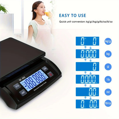 Digital Kitchen Scale – 30KG Weighing Scale with LCD Display & Stainless Steel Platform - ZOOMNSTORE