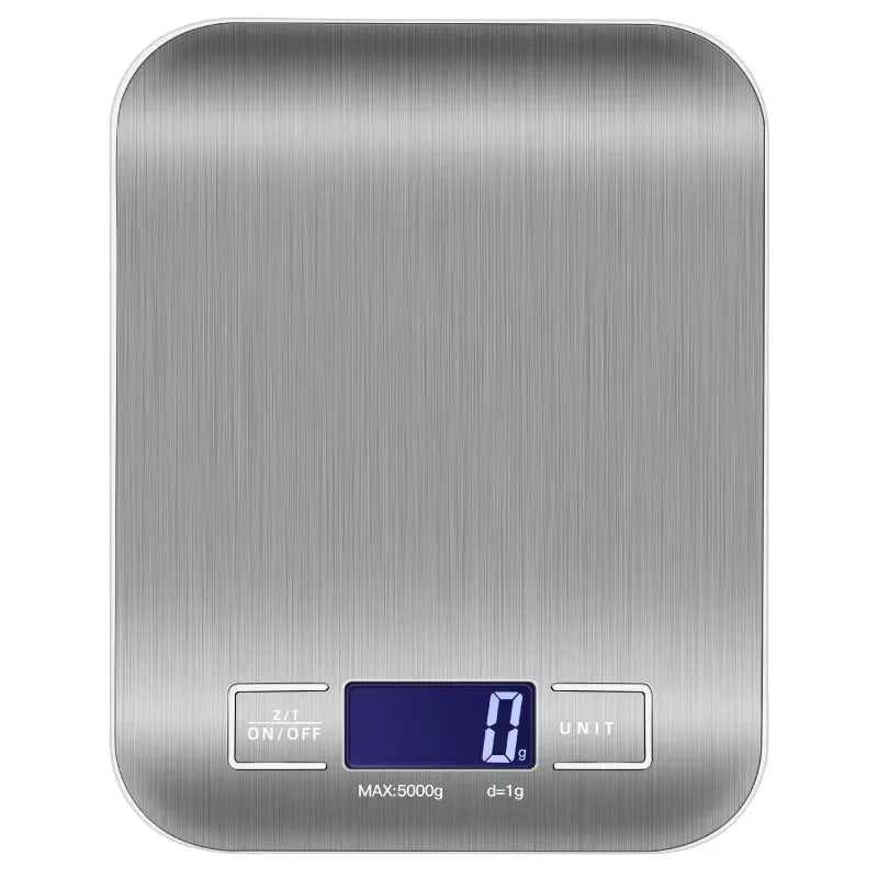 Digital Kitchen Scale - 5kg 1g High Precision Stainless Steel Food Scale LCD Display - ZOOMNSTORE