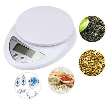 Digital Kitchen Scale - 5kg Portable Food Weight Balance with LED Display - ZOOMNSTORE