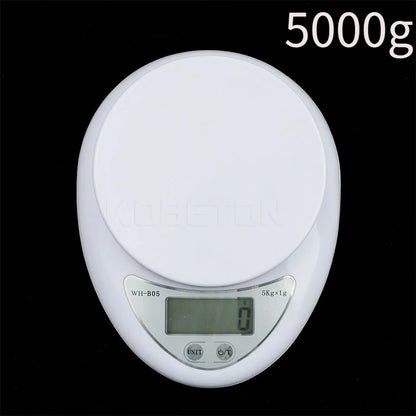 Digital Kitchen Scale - 5kg Portable Food Weight Balance with LED Display - ZOOMNSTORE