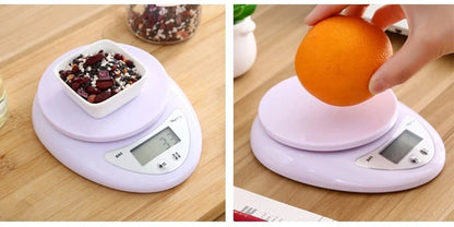 Digital Kitchen Scale - 5kg Portable Food Weight Balance with LED Display - ZOOMNSTORE