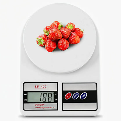 Digital Kitchen Scale 22lb/10kg Capacity, Stainless Steel Food Scale with oz/g Units | Replaceable Battery Power | - ZOOMNSTORE
