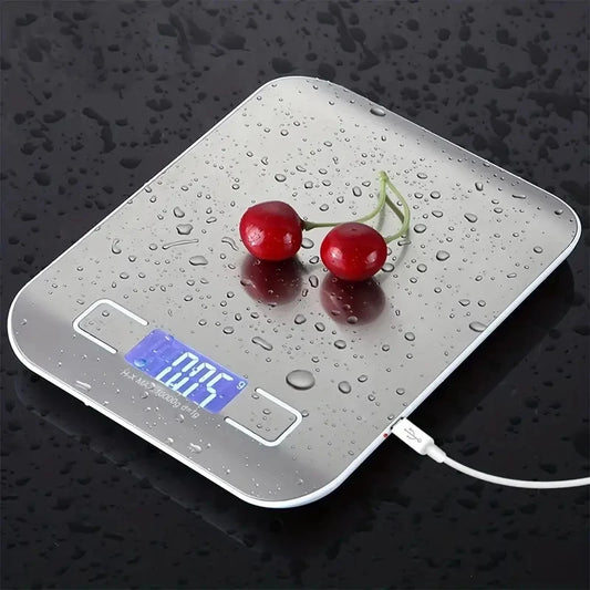 Digital Kitchen Scale - Portable Weighing Scale with LCD Display & USB Charging - ZOOMNSTORE