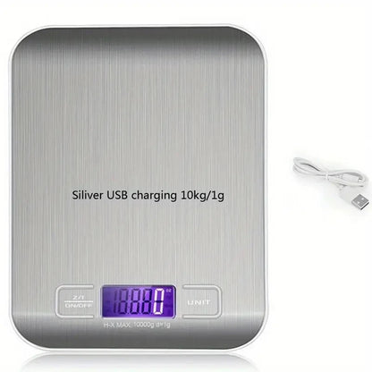 Digital Kitchen Scale - Portable Weighing Scale with LCD Display & USB Charging - ZOOMNSTORE