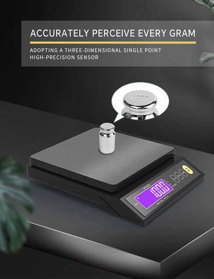 Digital Kitchen Scale – Waterproof Stainless Steel Precision Food Scale With LCD Display - ZOOMNSTORE