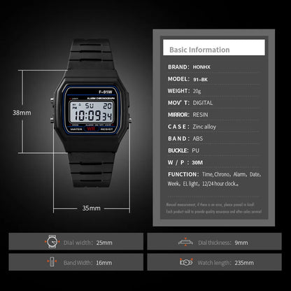 Digital Military Sport Watch - Men's Analog LED Silicone Strap Timepiece - ZOOMNSTORE