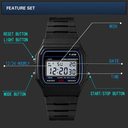 Digital Military Sport Watch - Men's Analog LED Silicone Strap Timepiece - ZOOMNSTORE