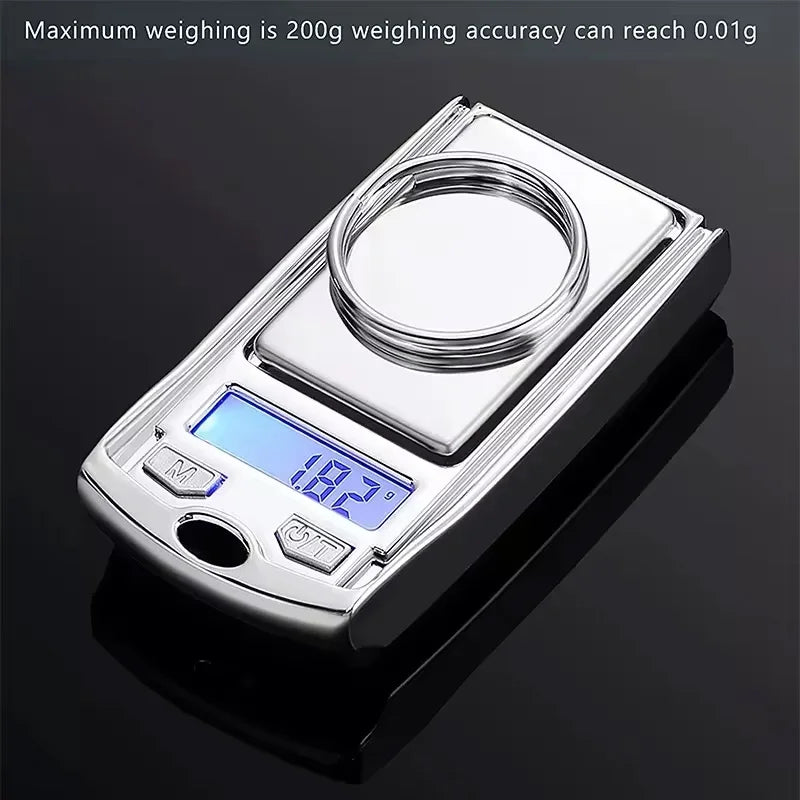 Digital Pocket Scale - Portable Jewelry Precision Mini Scale 200g LCD Backlit Display - ZOOMNSTORE