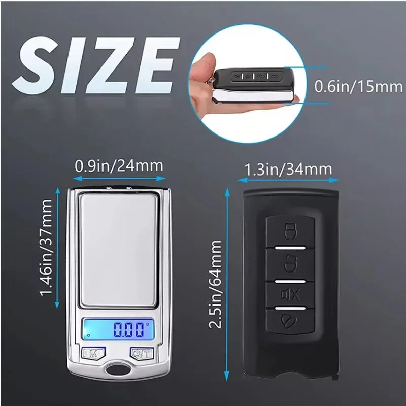 Digital Pocket Scale - Portable Jewelry Precision Mini Scale 200g LCD Backlit Display - ZOOMNSTORE