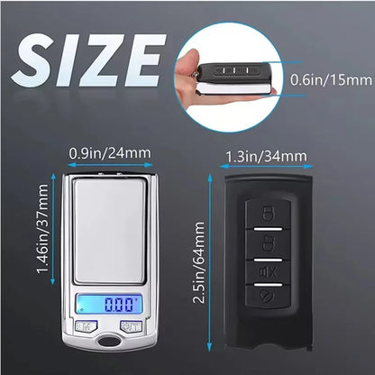 Digital Pocket Scale - Portable Jewelry Precision Mini Scale 200g LCD Backlit Display - ZOOMNSTORE